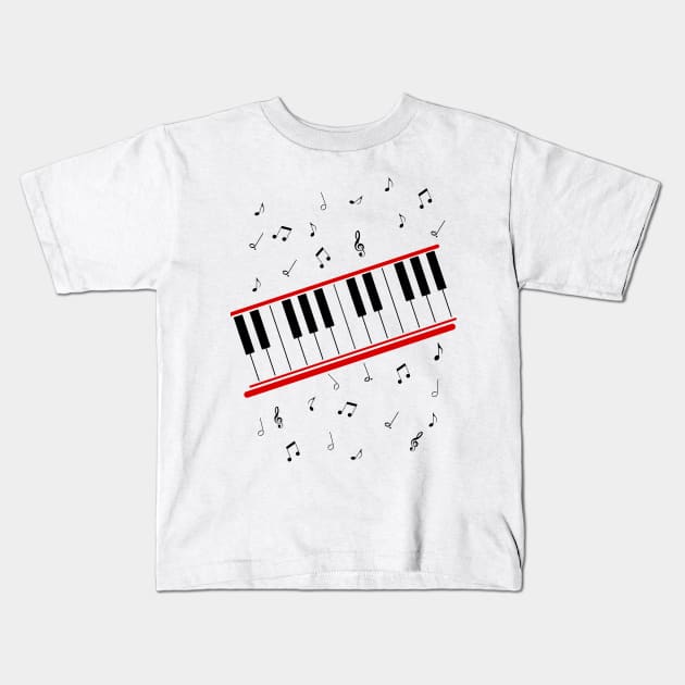 Beat It Michael Jackson piano shirt Kids T-Shirt by Juliet & Gin